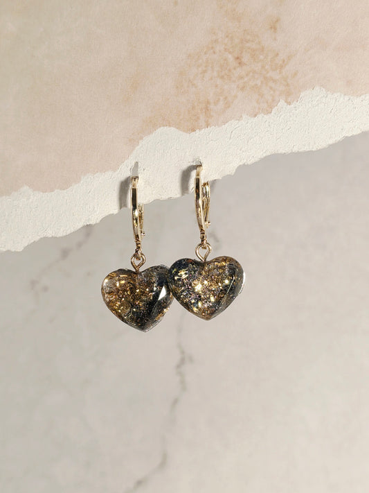 Sabine Heart Drop Huggies