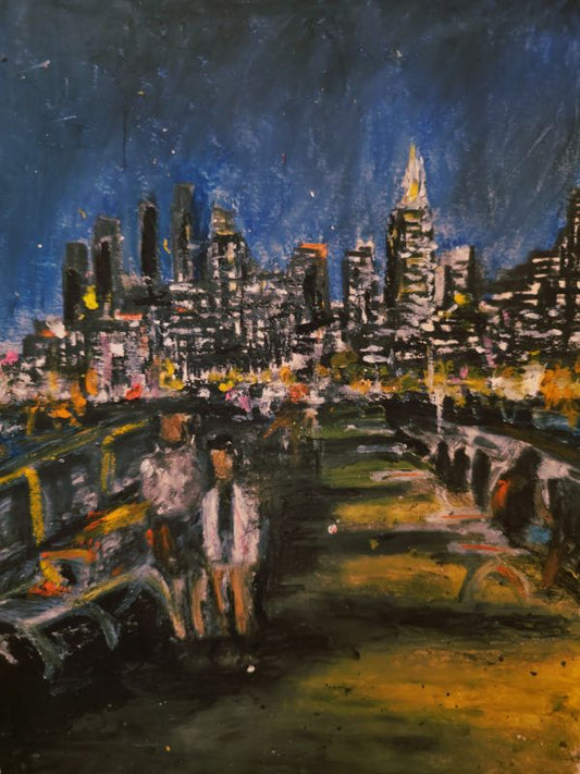 "Night Lights" - 4.25" x 5.5" postcard print