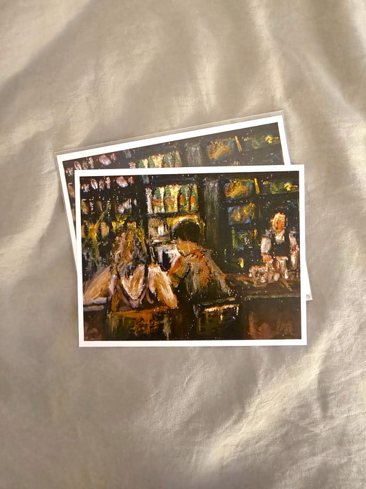 "Space at the Bar" - 5.5" x 4.25" postcard print