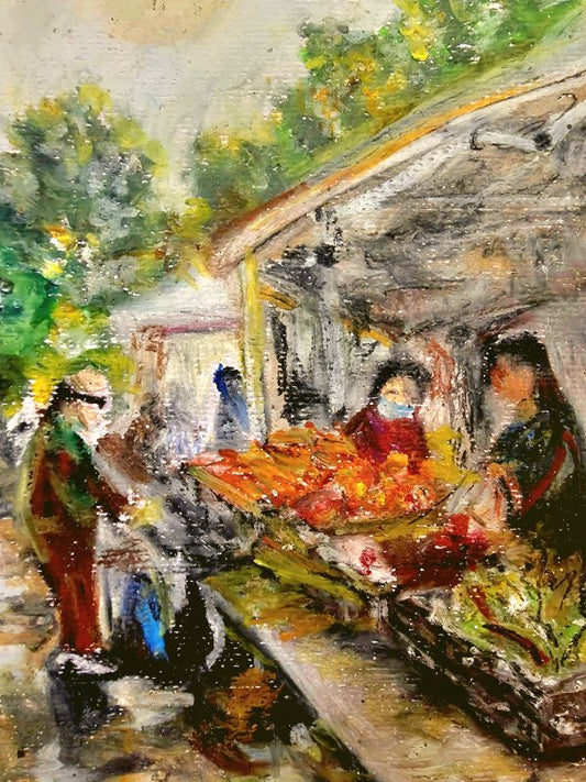 "Farmer's Market" - 4.25" x 5.5" postcard print